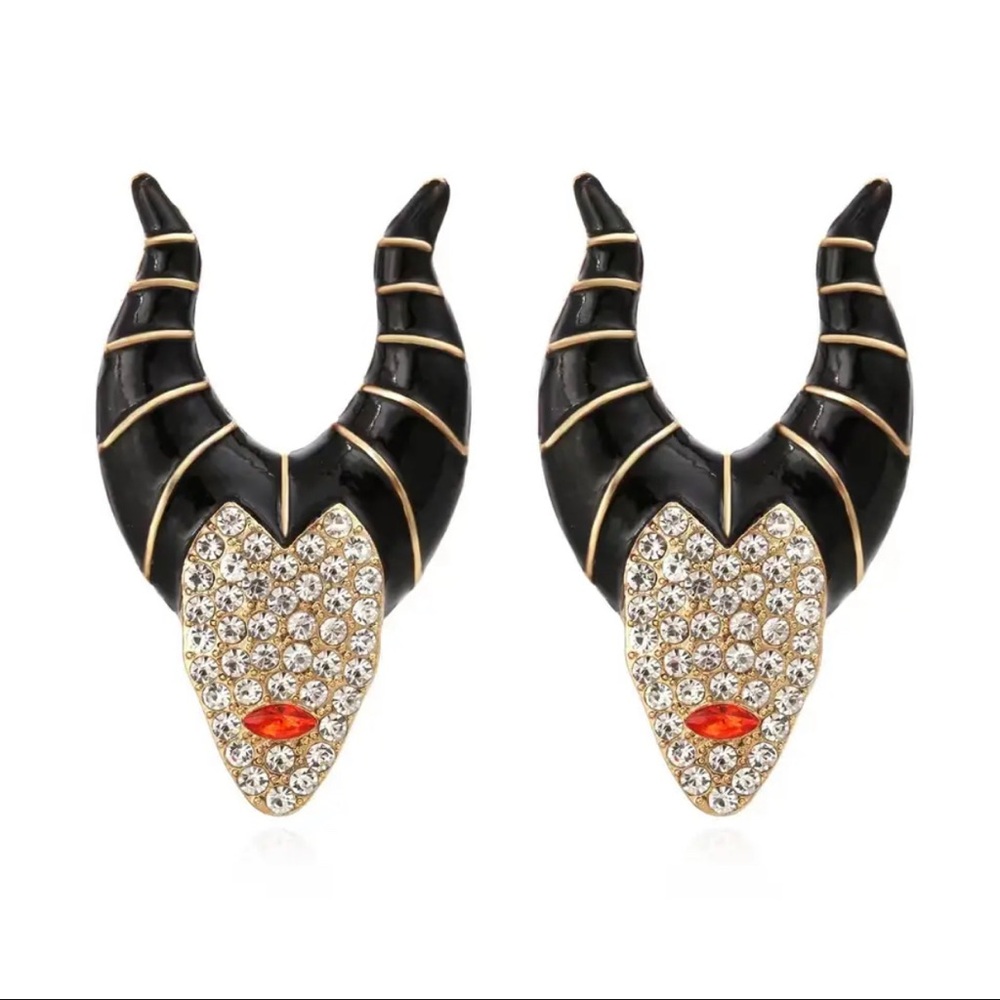 Villain Earrings Maleficent Trend Jewelry Stud Earrings Cosplay Witch VILLAIN